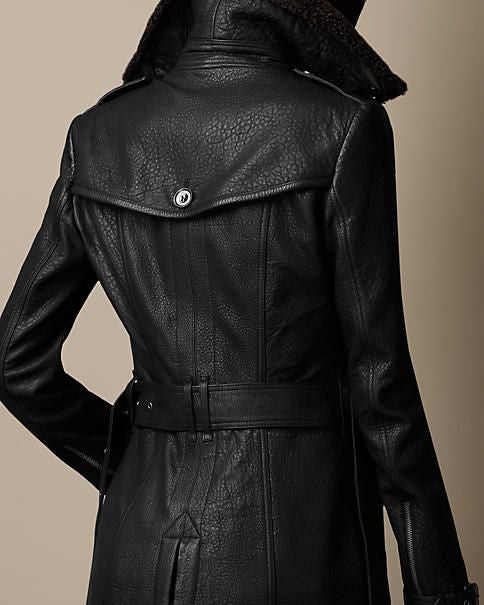 Yves Paris - Manteau en cuir doublé