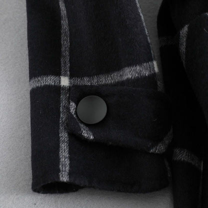 Yves Paris |Manteau élégant en laine à carreaux