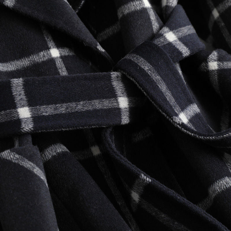 Yves Paris |Manteau élégant en laine à carreaux